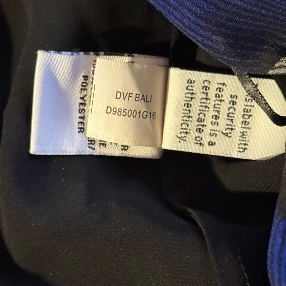 Diane Von Furstenberg Blue and Black Midi Dress - Picture 7 of 12